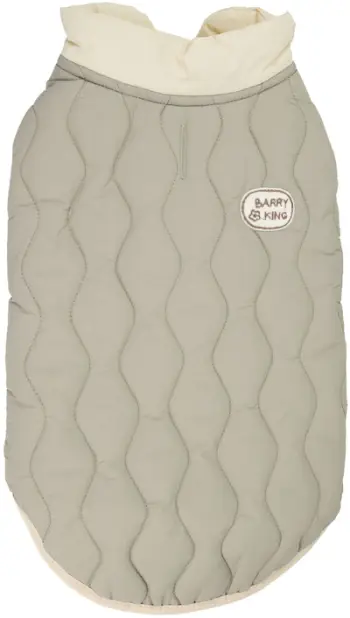 Xhaketë për qen Barry King, madhësia S 35 cm, me fleece, gri
