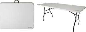 Tavolinë palosëse kopshti Dedra N1030, 180 x 74 cm, HDPE, e bardhë