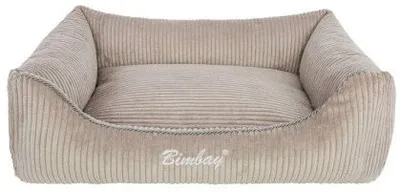 Shtrat për qen Bimbay Sofa Corduroy No.3, 100x80 cm, korduroy, bezhë - 1