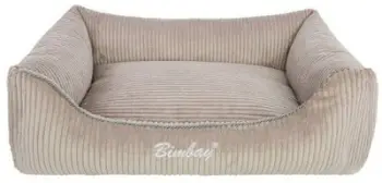 Shtrat për qen Bimbay Sofa Corduroy No.3, 100x80 cm, korduroy, bezhë