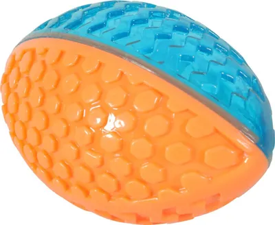 Lodër për qen Zolux TAO Rugby Ball, 8.5cm, TPR, portokalli - 3