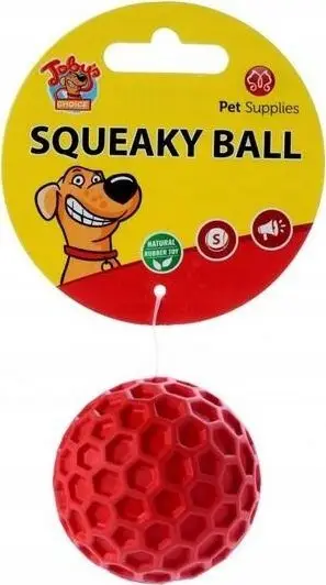 Lodër për qen Toby's Choice Squeaky Ball Small, diametër 5.5 cm, gome natyrale, shumëngjyrëshe