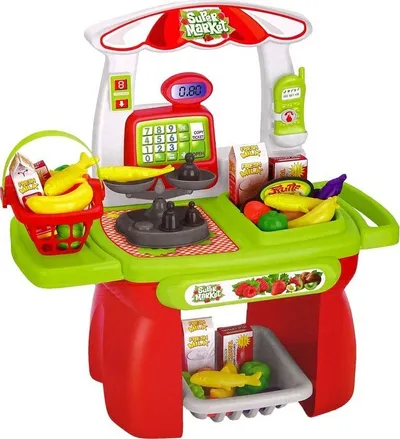 Set lojërash supermarket Leantoys, me aksesorë, për fëmijë - 2