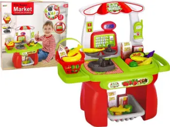 Set lojërash supermarket Leantoys, me aksesorë, për fëmijë