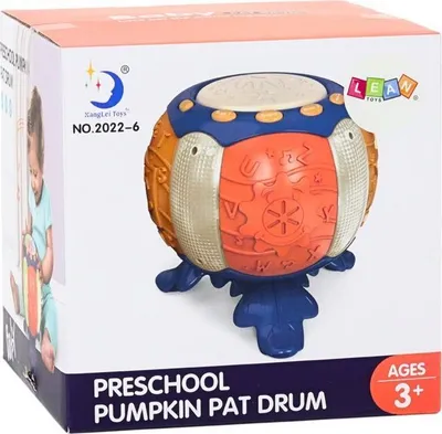 Lodër edukative muzikore Leantoys Pumpkin, me drita, për fëmijë 3+, portokalli - 3