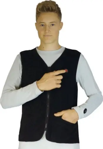 Jelek me ngrohje Glovii Heated Fleece Vest, XXL, i zi