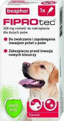 Pika antiparazitare Beaphar FIPROtec L, 268 mg, për qen 20–40 kg