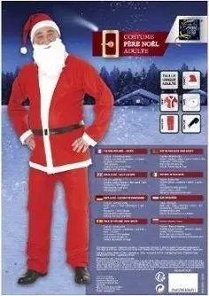 Kostum Babagjyshi Fééric Lights and, për të rritur, one size, i kuq