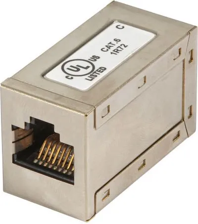 Adapter rrjeti EFB Elektronik 37489.1, RJ-45 Cat.6, lidhës 1:1, bronz - 1