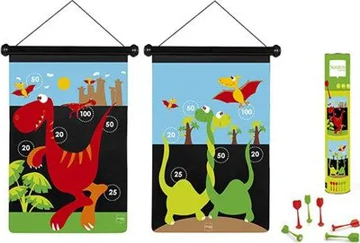 Lojë me shigjeta magnetike Fat Brain Toys Magnetic Darts Dinosaurs Large, për fëmijë 5 deri 9 vjeç, shumëngjyrëshe - 4