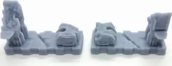 Miniatura dera të dëmtuara Games Unplugged Nemesis, set 5 copë, resin, gri