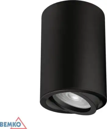 Lampë tavanore Bemko ULTER C23 DLU AR GU10 150, GU10, 1x50W, e zezë