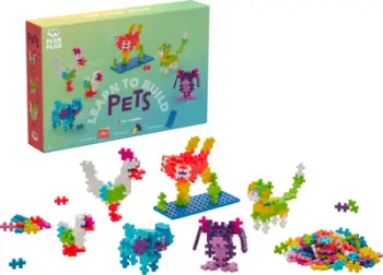 Set ndërtimi Plus Plus Learn to Build Pets, 275 pjesë, me udhëzues, shumëngjyrësh
