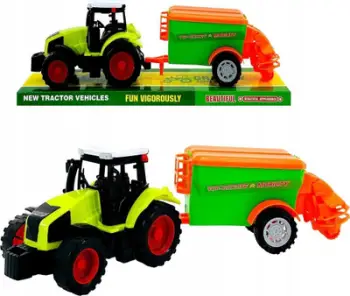 Lodër traktor Trifox me makineri bujqësore, për fëmijë 3+