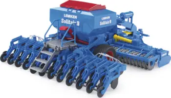 Lodër makinë bujqësore Bruder Lemken 02026, shkallë 1/16, model mbjellës ajri, blu