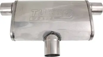 Silenceri TurboWorks Middle Rear Muffler LT, 70mm, çelik inox 304SS, argjend