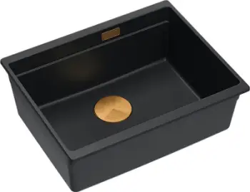 Lavamani kuzhine Quadron Logan, 56x45 cm, GraniteQ, e zezë copper