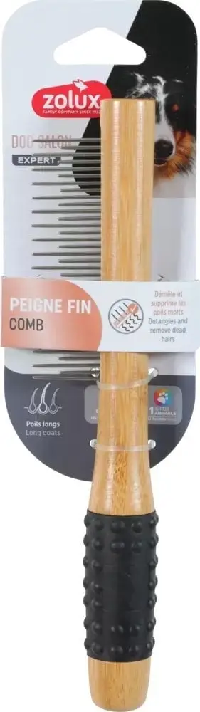 Krehër i imët për qen Zolux Bamboo, bambu, për qime të gjata