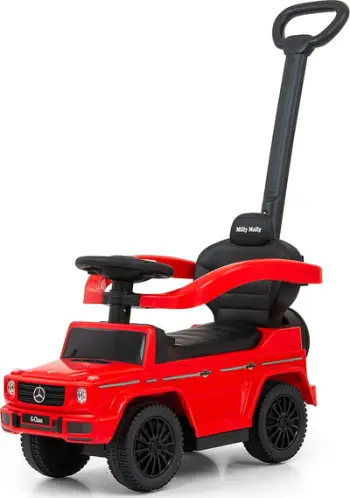 Makinë lodër shtytëse Milly Mally Mercedes-Benz G350d, ride-on, deri 25 kg, e kuqe