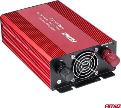 Inverter energjie Amio PI05, 12V në 230V, 1000W 2000W, i kuq - 3