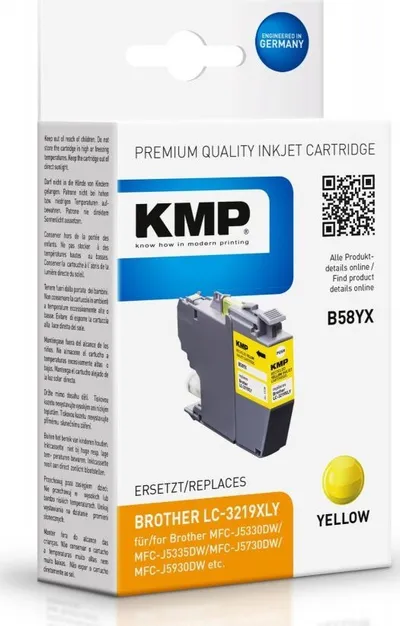 Kartuçë boje KMP 1538 4009, kapacitet i lartë XL, e verdhë - 1