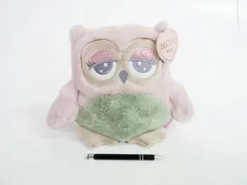 Lodër pelushi Beppe Owl Abby, 23cm, rozë mint