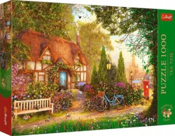 Puzzle Trefl Premium Plus Thatched Cottage, 1000 copë, skenë fshati, shumëngjyrësh