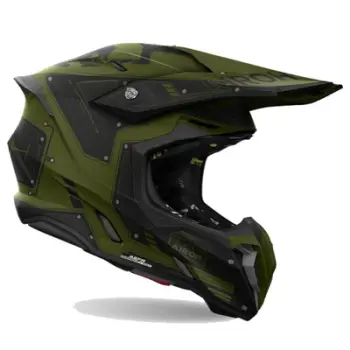 Helmetë motocross Airoh Twist 3 Military, madhësia S, matt olive e zezë