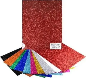 Karton dekorativ Galeria Hobby Colored Glitter, 250 g/m², 25x35 cm, set shumëngjyrësh 10 fletë