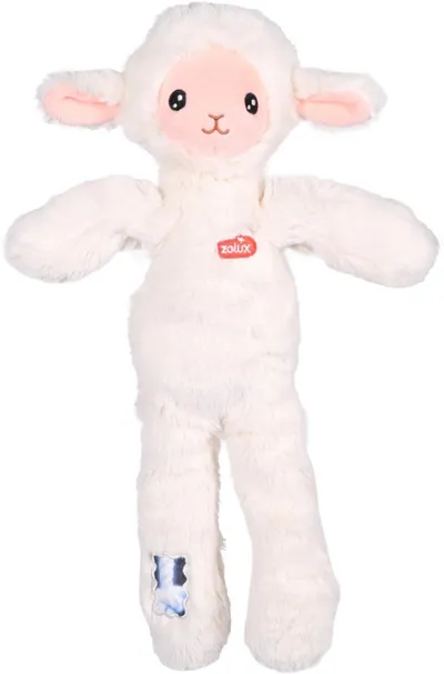 Lodër pelushi për qen ZOLUX Lenny Furry Farm, 33cm, me zhurmë, e bardhë - 1