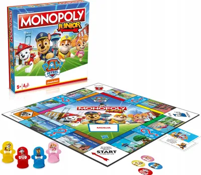 Lojë tavoline Monopoly Junior PAW Patrol, për fëmijë, shumëngjyrëshe - 3