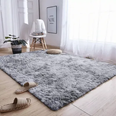 Tapet Thick Soft Plush Shaggy Ombre, 140x190 cm, push 3.5 cm, gri ombre - 1