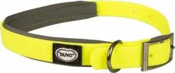 Qafore për kafshë Duvo+ Neon PVC, madhësia M 30-45cm, e verdhë neon