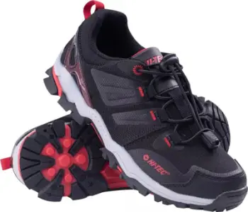 Këpucë trekking Hi-Tec Hagas Teen Jr, për fëmijë, mbyllje me lidhëse të shpejta, të zeza