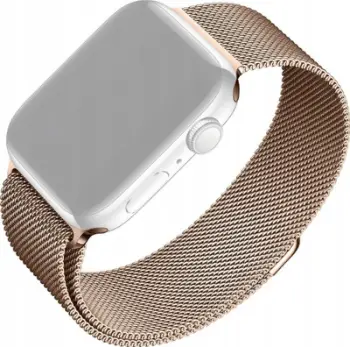 Rrip metalik FIXED Mesh Strap për Apple Watch 38/40/41mm, rrjetë çeliku, rose gold