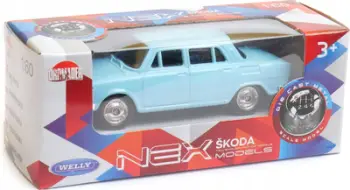 Auticë lodër Welly Skoda 100, shkallë 1:60, 7.5 cm, e kuqe