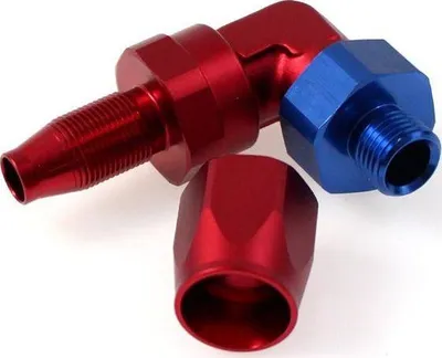 Lidhës rrotullues 90° TurboWorks AN10, 7/8-14", alumini, i zi - 2