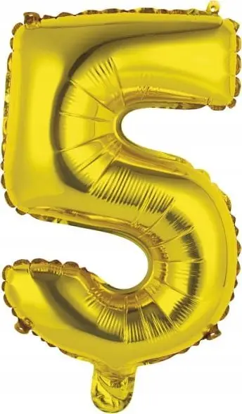 Ballon numri folje Mini, 5, 33 cm, ari