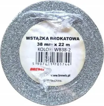 Shirit dekorativ Brewis Glitter Classic, 22m, argjendtë