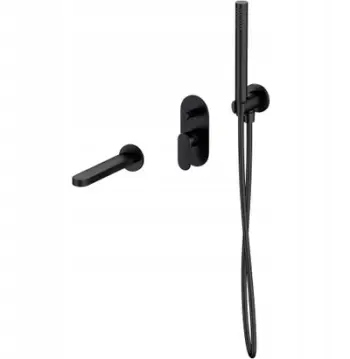 Set dushi i fshehtë Cersanit Black Concealed, EasyCLEAN, i zi mat