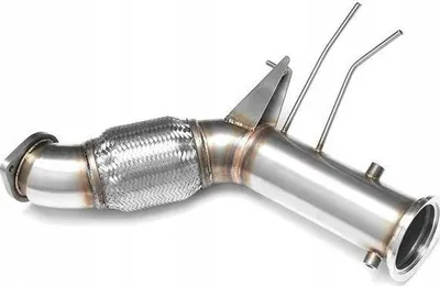 Downpipe shkarkimi BMW N57X 550d 750d F01 F02 F10 F11, çelik inox, diametër 90mm - 1