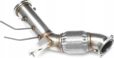 Downpipe shkarkimi BMW N57X 550d 750d F01 F02 F10 F11, çelik inox, diametër 90mm - 2