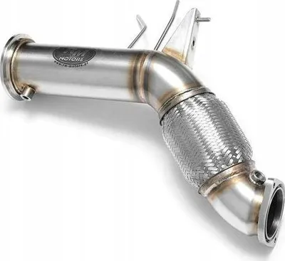 Downpipe shkarkimi BMW N57X 550d 750d F01 F02 F10 F11, çelik inox, diametër 90mm - 3