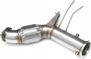 Downpipe shkarkimi BMW N57X 550d 750d F01 F02 F10 F11, çelik inox, diametër 90mm