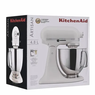 Mikser qëndror KitchenAid Artisan 125, 4.8L, 10 shpejtësi, ngjyrë krem - 10