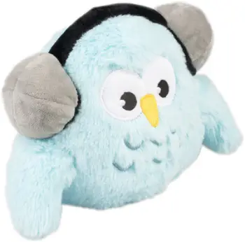 Lodër qenësh Duvoplus Owl DJ, pelush, me tingull, blu
