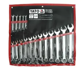 Set çelësa kombinim Yato YT-0363, 8-32mm, 17 copë, argjendtë