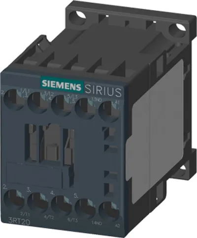 Kontaktor Siemens 3RT2017-1AB02, 12A 3P, 24V AC, gri - 1