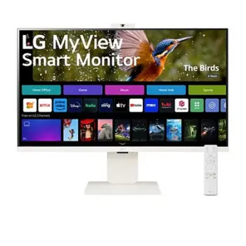 Monitor i mençur LG MyView 32SR85U W, 32", 4K UHD IPS, webOS, kamerë FHD, i bardhë