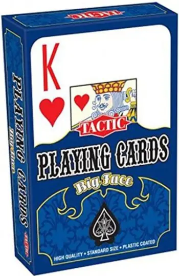 Letra loje Tactic Playing Cards Big Faces, format standard, figura të mëdha, shumëngjyrëshe